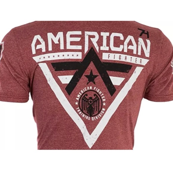 AMERICAN FIGHTER Alaska Red Black Athletic Fit Mens Crewneck T-shirt XL-2XL NWT - Picture 5 of 6